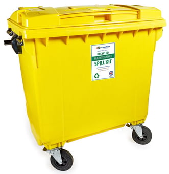 picture of FyterTech 600L Recycled Maintenance Spill Kit - 4 Wheeled Bin - [DA-38-1750]