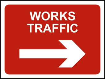 picture of Spectrum 600 x 450mm Temporary Sign – Works Traffic - Arrow Right – SCXO-CI-13169-1
