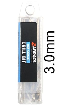 picture of Abracs HSS Cobalt Drill Bit 3.0mm - Pack of 10 - [ABR-DBCB03010]