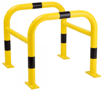 Picture of TRAFFIC-LINE Column Protector - Outer Dims. 600 x 720 x 720mm - Inner Dims. 600 x 600mm - Hot Dip Galvanised + Powder Coated - Yellow/Black - [MV-200.29.660]