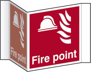 Picture of Spectrum Fire Point Projection Sign - RPVC 200mm Face - SCXO-CI-4413