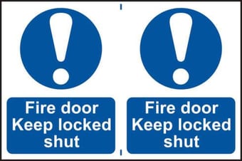 picture of Spectrum Fire door Keep shut – PVC 300 x 200mm - SCXO-CI-0150
