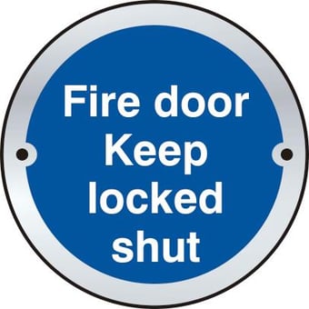 Picture of Spectrum Fire door Keep locked shut door disc - SAA 75mm dia. - SCXO-CI-2441-0