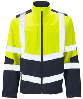 picture of Supertouch Hi Vis 2 Tone Softshell Jacket Yellow - ST-SHV-1051491