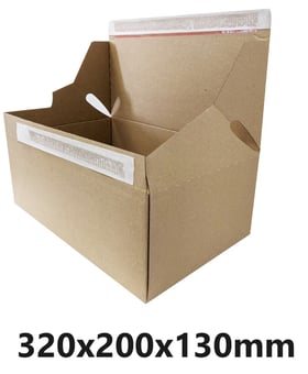 picture of Corrugated Ecom Box Single Wall - 320x200x130mm - Single - [AK-11163]
