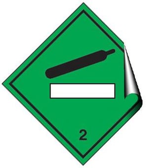 Picture of UN Placards - Compressed Gas 2 Sign - 250 X 250Hmm - Self Adhesive Vinyl - [AS-DA61-SAV]