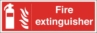 picture of Fire Extinguisher Sign LARGE - 450 X 150Hmm - Rigid Plastic - [AS-FI1-RP]