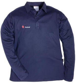 picture of NOAH Arc Flash Protective Rugby Shirt - Navy Blue - 10.9 cal/cm² - CD-CLY-587-109-X