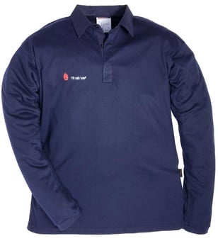 Picture of NOAH Arc Flash Protective Rugby Shirt - Navy Blue - 10.9 cal/cm² - CD-CLY-587-109-X