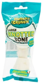 Picture of Munch & Crunch Bleached Rawhide Large Knotted Bone - [PD-MC1027B] - (DISC-W)