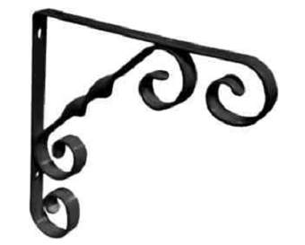 Picture of Scroll Bracket - Black Wrought Iron - 100mm (4") - Pack of 10 - [CI-AB33L]