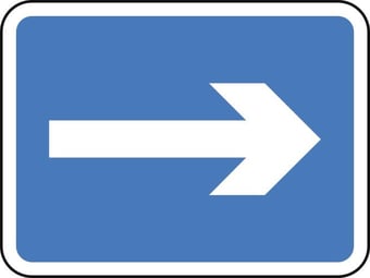 picture of Spectrum 600 x 450mm Dibond Arrow Right Road Sign - With Channel – [SCXO-CI-13087]