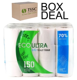 picture of Eco Ultra 3 Ply Toilet Roll - 150 Sheets - Box Deal 60 x 36 - [IH-MCS-70LP3PLYTP] - (LP)
