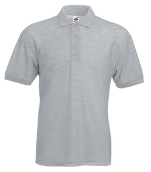 picture of Fruit of The Loom Men's Polycotton Poloshirt - Heather Grey - BT-63402-HEA