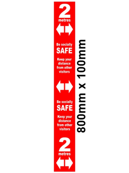 picture of SAV LAM Floor Distance Marker - Red - 800 x 100mm - [CI-STP175] - (DISC-X)