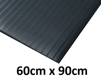 picture of Kumfi Rib Anti-Fatigue Mat Black - 60cm x 90cm - [BLD-KR2436BL]