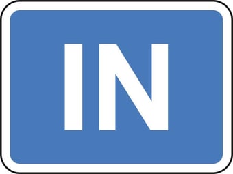 Picture of Spectrum 600 x 450mm Dibond ‘IN’ Road Sign - Without Channel - [SCXO-CI-13077-1]