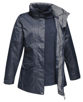 picture of Regatta Ladies' Benson III Breathable 3 In 1 Navy Blue Jacket - BT-TRA148NAV - (LP)