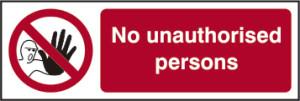 Picture of Spectrum No Unauthorised Persons - RPVC 600 x 200mm - SCXO-CI-12571
