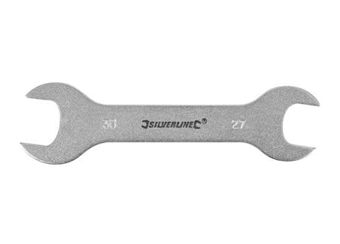 Picture of Double-Ended Gas Bottle Zinc Plated Steel Spanner - 27mm and 30mm - [SI-753123]