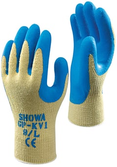 picture of Showa KV1 - Resistant Kevlar with a Latex Grip Palm - Cut Level 4 - GL-SHO3203