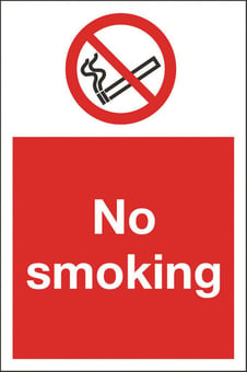 Picture of No Smoking Sign LARGE - 400 x 600Hmm - Rigid Plastic - [AS-PR11-RP]