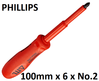 picture of ITL - Insulated Phillips Screwdriver - 100mm x 6 x No.2 - [IT-02020]