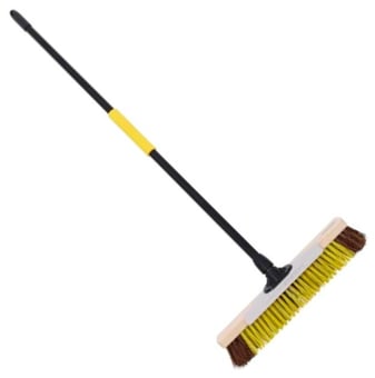 picture of Bulldozer Dual Fill Bass/PET Broom with Metal Scraper - 457mm/18 Inch - [TB-BDZCOP42BAY]