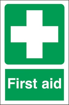 picture of First Aid Signs - First Aid Symbol - 200 X 300Hmm - Rigid Plastic - [AS-SA87-RP]