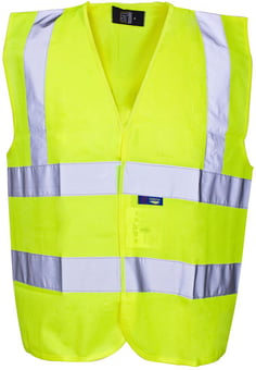 Picture of Supertouch - Yellow Builders Short Hi-Vis Vest - ST-34741