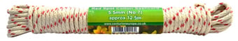 Picture of 12.5m 5.5mm (No 7) Red Spot Cotton Sash Cord - CTRN-CI-SC016