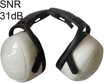 picture of MSA - left/RIGHT Helmet Mounted White HIGH Attenuation Ear Muffs - [MS-10087424] - (DISC-R)