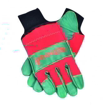 picture of Francital Class 1 Chainsaw Leather Cuff Gloves - Green - SF-GT002