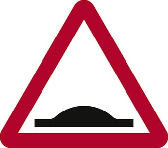 picture of Spectrum 600mm tri. Dibond ‘Speed Bumps’ Road Sign - With Channel – [SCXO-CI-13065]