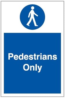 Picture of Pedestrians Only Sign - 200 x 300Hmm - Rigid Plastic - [AS-EC47-RP] 