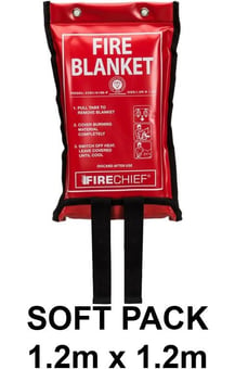 picture of Firechief K100 1.2m x 1.2m Fire Blanket in Soft Vinyl Pouch - [HS-SVB2/K100-P]