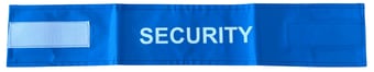 Picture of Blue - Mens Pre Printed Arm band - Security - 10 x 54cm - Single - [IH-ARMBAND-B-SEC-W]