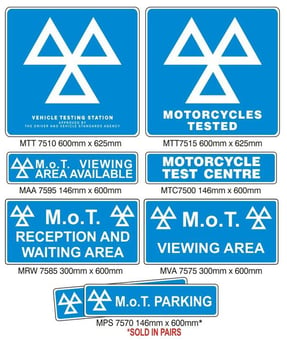 picture of MOT Signs - Motorcycle Testers - 8 Signs - [PSO-MCS7500]