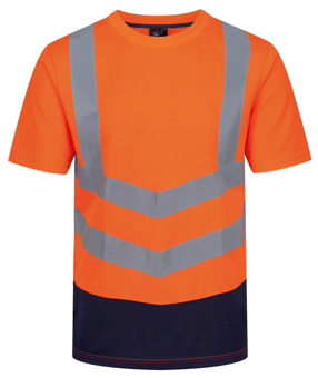 picture of Regatta Pro Hi Vis Tee - Hi-Vis Orange/Navy - BT-TRS194-HVONVY