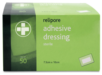 picture of Relipore Adhesive Dressing Pads 10cm x 7.5cm - Box of 50 - [RL-602]