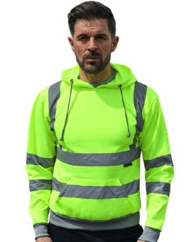 Picture of Korntex Yellow Hi Vis Premium Hood Sweat - KTX-KXHOG