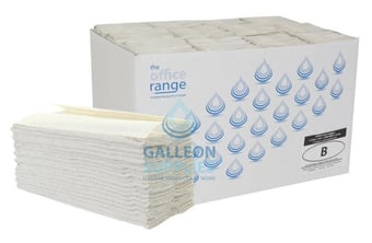 picture of Galleon 2 Ply - White - C-Fold - Flushable Paper Hand Towels - 23cm x 31cm - 1200 Towels - [GU-OR-B] 