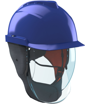 picture of MSA V-Gard 950 Class 2 Safety Helmet Non-Vented Blue - [MS-GVF5A-C0AA00I-000]