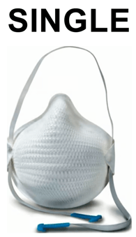 picture of Moldex SINGLE Biological Air Mask 3100 FFP2D Bi-Directional Mask - FFP2 and Surgical Mask in One - [MO-3100]