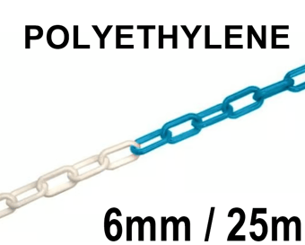 picture of JSP - Blue/White 6MM Thick Chain - 25m Long - For Post and Chain System - [JS-HDC000-265-700]