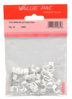 picture of Value Pac White Cable Clip 7mm - [CI-72092]
