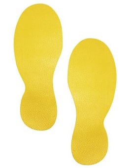 Picture of Durable - Floor Marking Shape "Foot" - Yellow - Pack of 5 Pairs - [DL-172704]