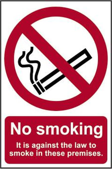 picture of Spectrum No Smoking It Is Against The Law To Smoke On These Premises – CLG 148 x 210mm - SCXO-CI-0574