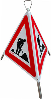 picture of Way4Now Folding Men at Work Road Traffic Sign 600mm - RA2 Reflective Chapter 8 - SHU-D-PUTS-602