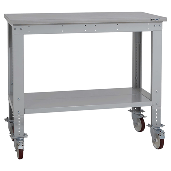 Picture of BiGDUG Heavy Duty Height Adjustable Mobile Workbench - 860-1280h x 1215w x 750d mm - Laminate Worktop - [BDU-HDMWB127L]